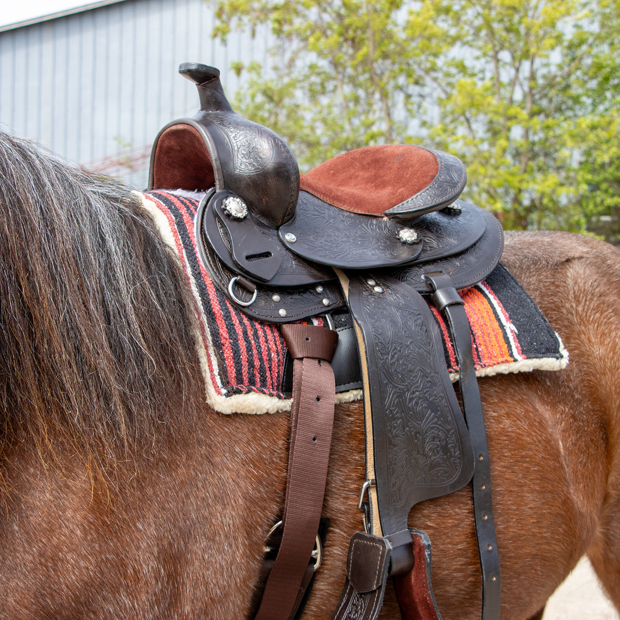 Weaver Fleece Lined Navajo Pony Western Saddle Pad