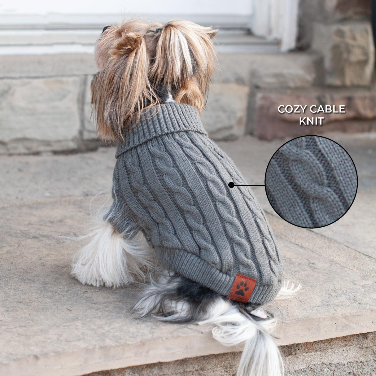Shedrow K9 Brentwood Cable Knit Dog Sweater
